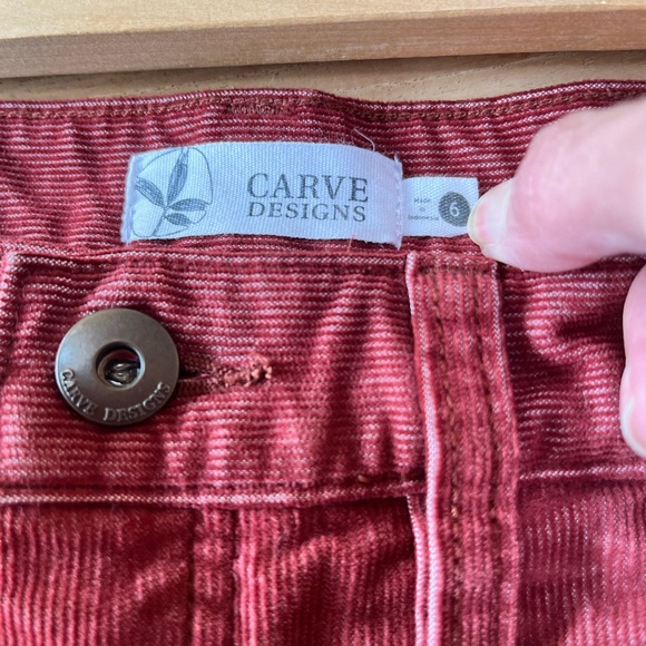 Carve Designs Maroon Oahu 4-Inch Inseam Corduroy Women's Shorts, Size 6 - Picture 3 of 7
